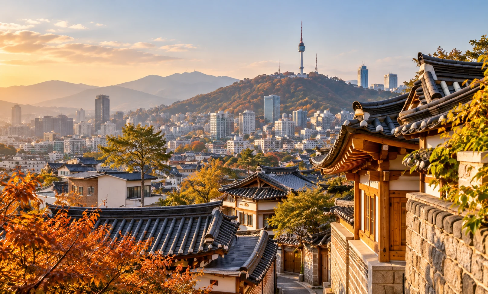 Seoul · Hanok rooftops